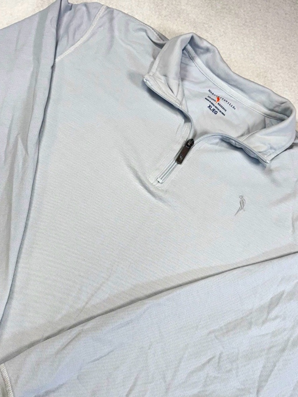 Margaritaville Men's Light Blue Quarter-Zip Pullover
